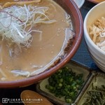 麺屋 一里 - 味噌ラーメン鶏飯セット