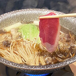 蕎麦処 いなたや - 予約限定「鴨鍋」は単品でもご予約承ります♪鴨肉はサッと、火を通しすぎないように…♪