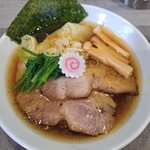 手打ち 蓮 - 醤油海老ワンタン麺