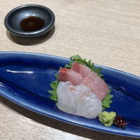 魚菜由良 鼎 - 鯛と鰤の刺身