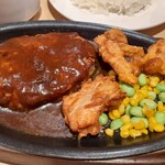 ガスト - ハンバーグ　デミグラスソース&若鶏の唐揚げ