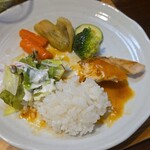 キッチン ブルー グローブ - 再びワンプレート