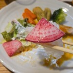 キッチン ブルー グローブ - お新香とご飯