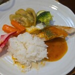 キッチン ブルー グローブ - ワンプレートへ