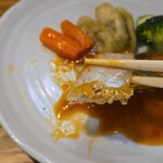 キッチン ブルー グローブ - 薄めなカンパチ