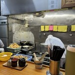 葉隠うどん - 揚げたゴボウ