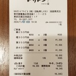 回転寿し トリトン - レシート。