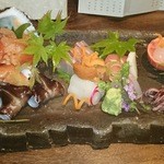 迦陵 - お造り盛合せ 赤貝が超デカイ