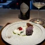 エンメエッセ - 甘鯛の鱗焼き さつまいものモンブラン仕立て