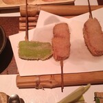 串揚げ 和や - 串揚げ10本コース。衣も軽くさっぱりして、とても美味しかったです！