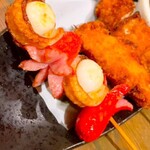炭焼 鳥辰 - タコさんウインナーの串、見た目かわいい（＾ω＾）