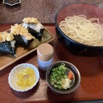 手打うどん錦 - 天むす定食　1,200円