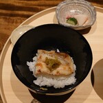 温石 - 西京漬けと甘長唐辛子の酢漬け