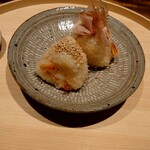 温石 - おにぎり(大)鰹節と胡麻