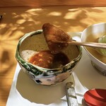 みえ田 - シャトーブリアンの唐揚げ＆アスパラの素麺仕立て、冬瓜、炙りヤングコーンの生姜鍋﻿ ﻿