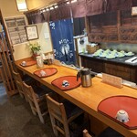 百万石 - 店内　カウンター席