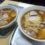 大勝軒 - '14/05/19 玉1個（756円）＆玉子入りワンタン麺（972円）