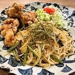 木木セット＠山菜パスタと唐揚げ