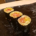 銀座 すし傳 - とろたく巻