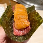 西麻布けんしろう - ★厳選和牛の雲丹ユッケドッグ