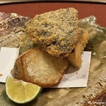 御料理 寺沢 - 松茸のフライと二子里芋の素揚げ