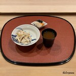 御料理 寺沢 - 松茸ごはんと香の物と味噌汁