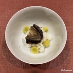御料理 寺沢 - あわびと新銀杏の飯蒸し