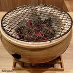 御料理 寺沢 - 炭入りの焜炉