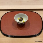 御料理 寺沢 - あわびと新銀杏の飯蒸し