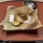 御料理 寺沢 - 松茸のフライと二子里芋の素揚げ