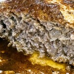 ヒュッテ手ノ倉 - ハンバーグ＠断面