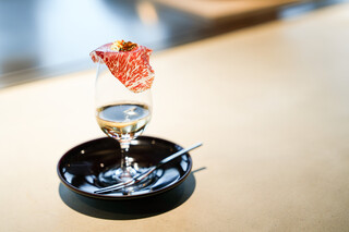 Wagyu Teppanyaki Okini - Okazaki Farm's "Fully Ripe Omi Beef" Prosciutto with Champagne