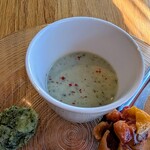 ベジバル チバットリア - さつま芋と春菊のポタージュ♡