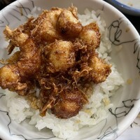 てんぷら天松 日本橋店 - かき揚げは小丼にしてくれました