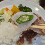 キッチン ブルー グローブ - 緑ほオクラでした