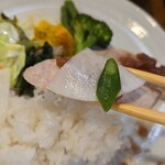 キッチン ブルー グローブ - 再びお新香