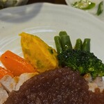 キッチン ブルー グローブ - 備え付け野菜のアップ