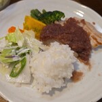 キッチン ブルー グローブ - 再びワンプレート