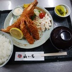 山いち - 料理写真:有頭エビフライ定食1600円（税別）