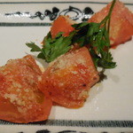 鉄板焼レストラン八景 - トマトの鉄板焼き