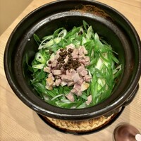 馬車道 大かわ - 京都合鴨と九条ネギのご飯　実山椒