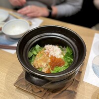上越やすだ  銀座二丁目店 - 三宝土鍋飯(のどぐろ、いくら、蟹)