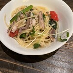 セブンストック - 新さんまと小松菜のオイルソース（取り分けた1人分）