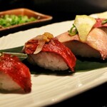九州自慢 - 馬刺し４種盛り