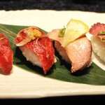 九州自慢 - 馬刺し４種盛り