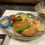 懐石宿  潮里 - 揚物：牡蠣フライ（タルタルがおいしい）
