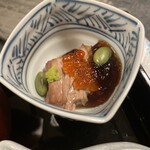 懐石宿  潮里 - 紫芋つまみ上げ湯葉＆いくら＆黒豆