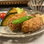 懐石宿  潮里 - 揚げたてあつあっつの『牡蠣フライ』