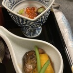 懐石宿  潮里 - (上)紫芋つまみ上げ湯葉