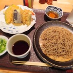 嘉玄 - 天ざるそば　1600円(税込)